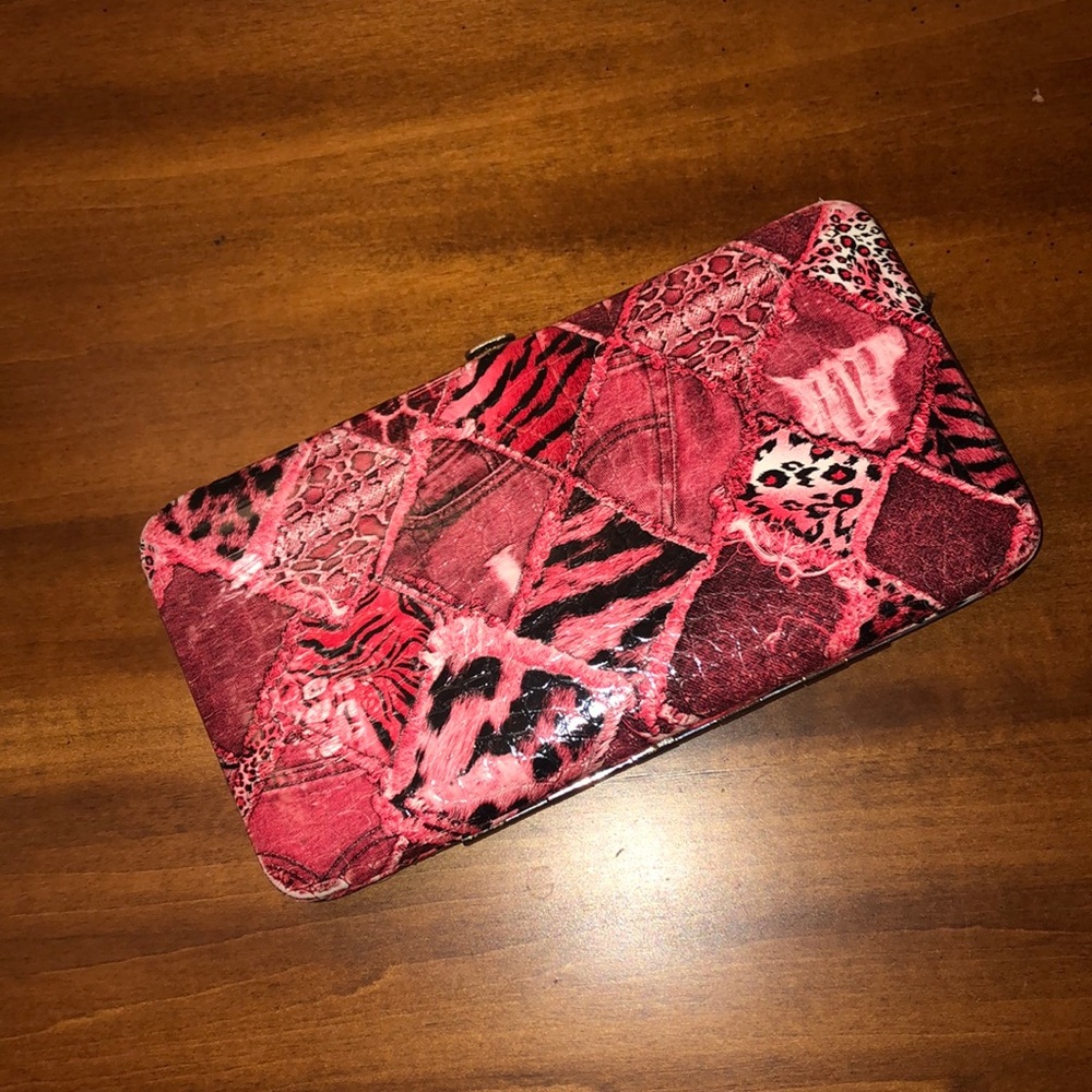 Pink Print Clutch/Wallet